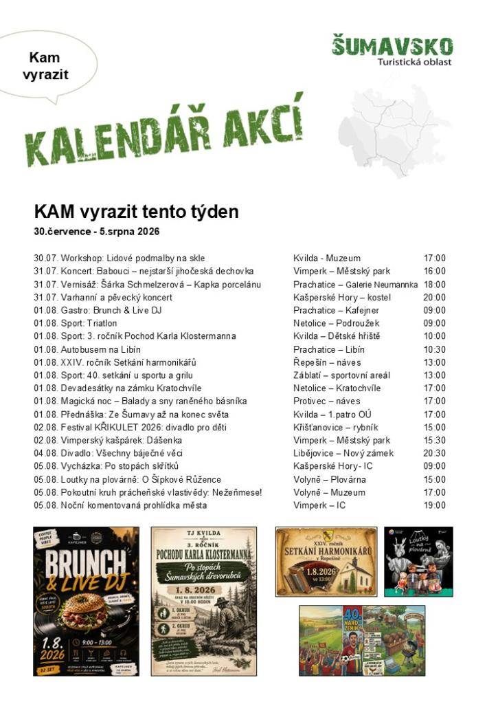 Kalendář akcí pro 31. týden 2026