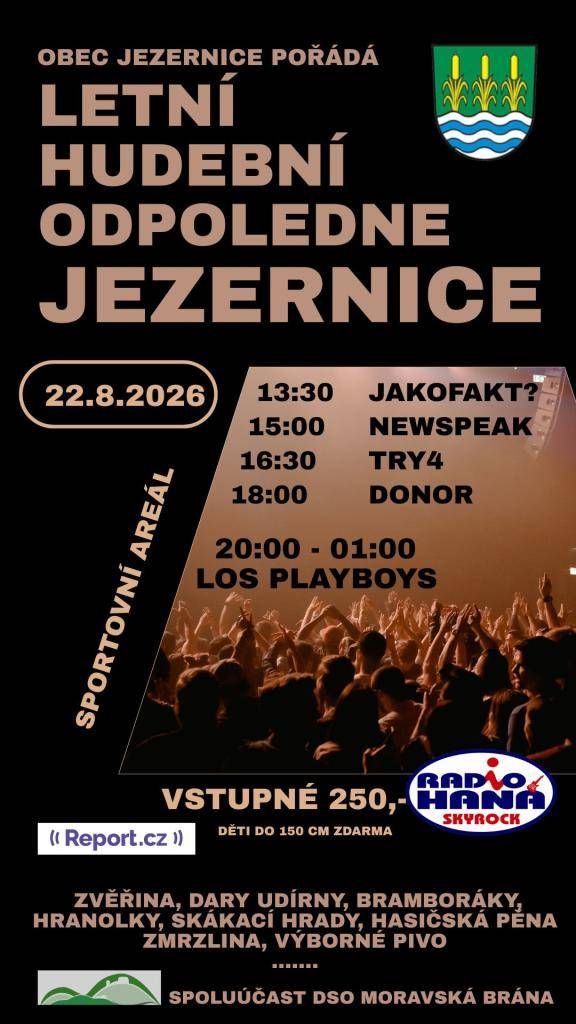 Letní hudební odpoledne Jezernice - 22. 8. 2026