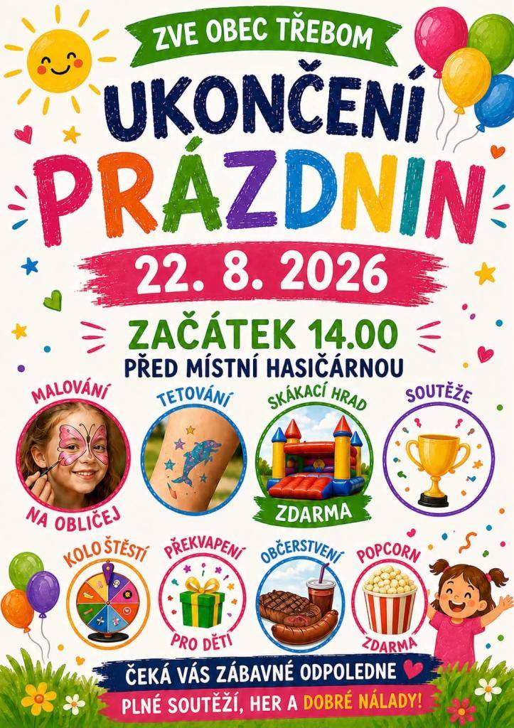 Zábavné odpoledne plné her, soutěží a dobré nálady.