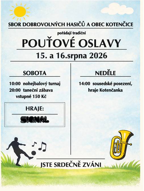 Přijďte se pobavit na tradiční pouť.
