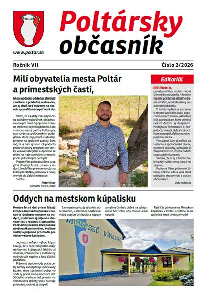 Do vašich schránok bolo doručené druhé tohtoročné vydanie Poltárskeho občasníka.