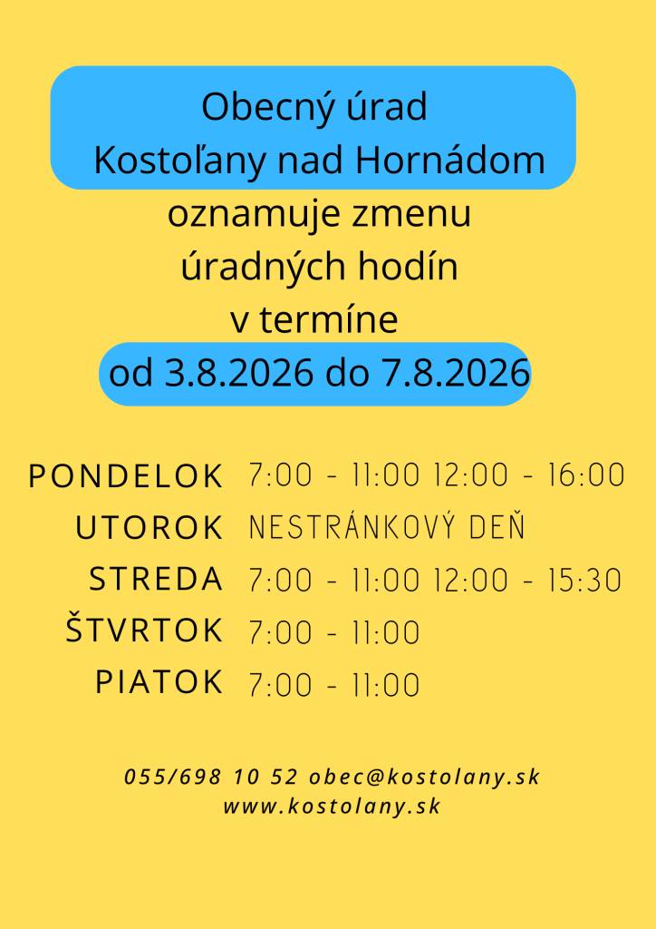 Viac informácií na plagáte.