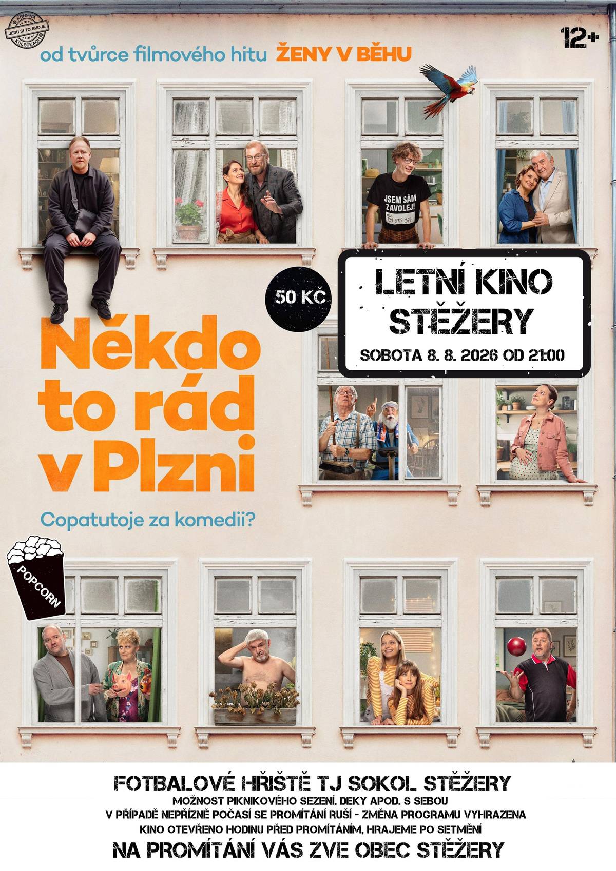 Příští sobotu - 8. 8. 2026 na fotbalovém hřišti ve Stěžerách.