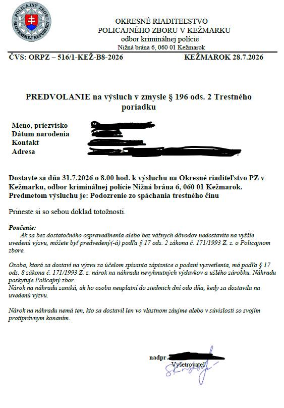 Upozornenie na aktuálne prebiehajúce podvody
