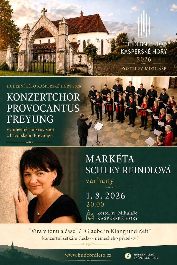 Koncert klasické hudby v kostele sv. Mikuláše na Kašperských Horách, sobota 1. srpna od 20:00 hodin.