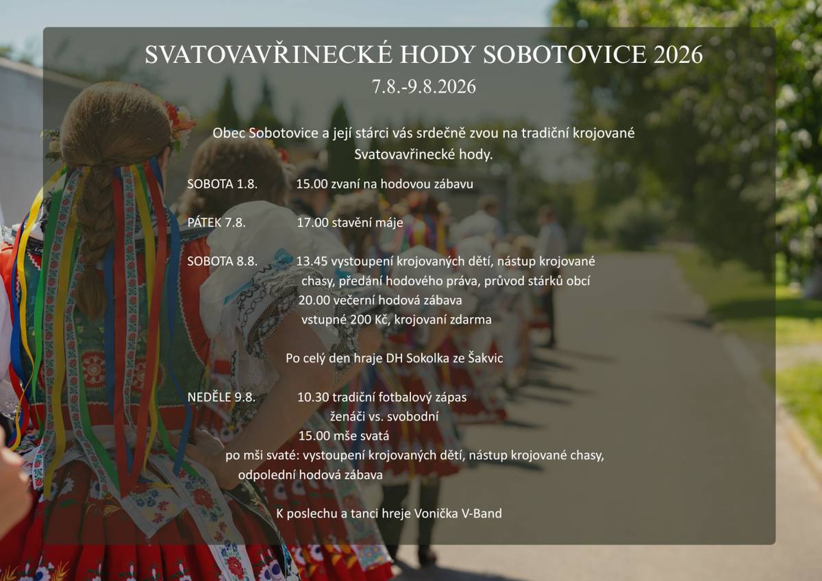 Svatovavřinecké hody Sobotovice 2026