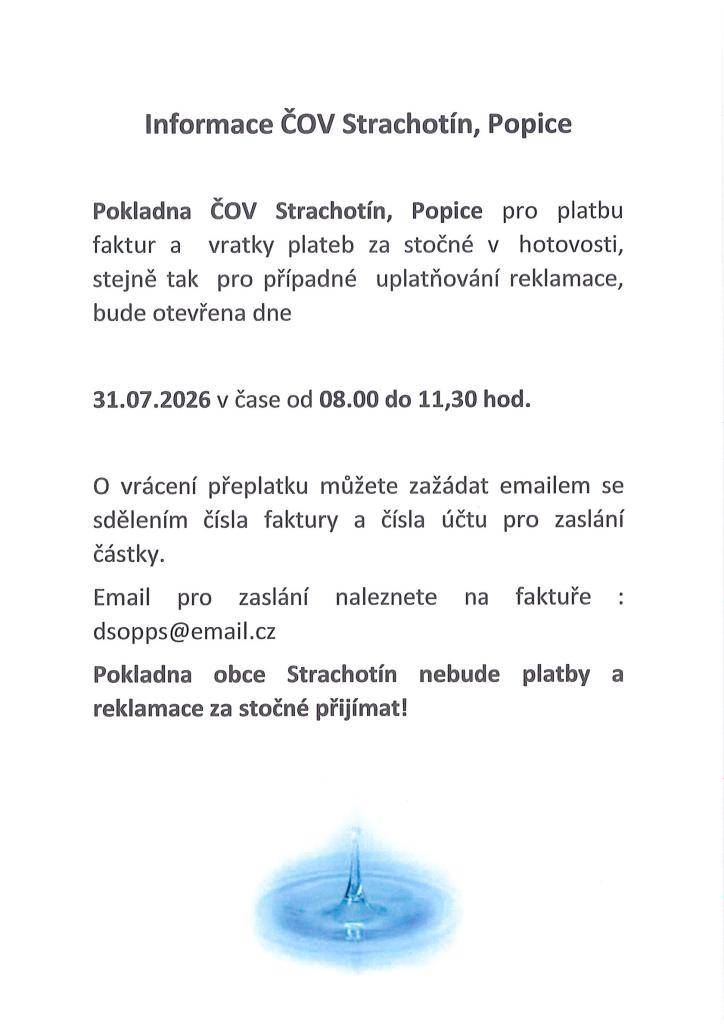 ČOV Strachotín, Popice - 31.7.2026