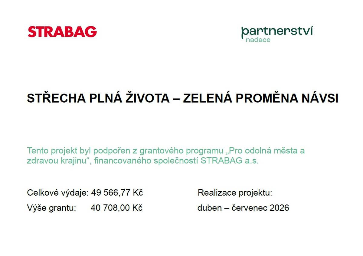 Obec Truskovice informuje o úspěšné realizaci projektu zaměřeného na zlepšení mikroklima, omezení teplotních výkyvů povrchu, přispění k ekologické stabilitě a estetické sjednocení prostoru návsi.