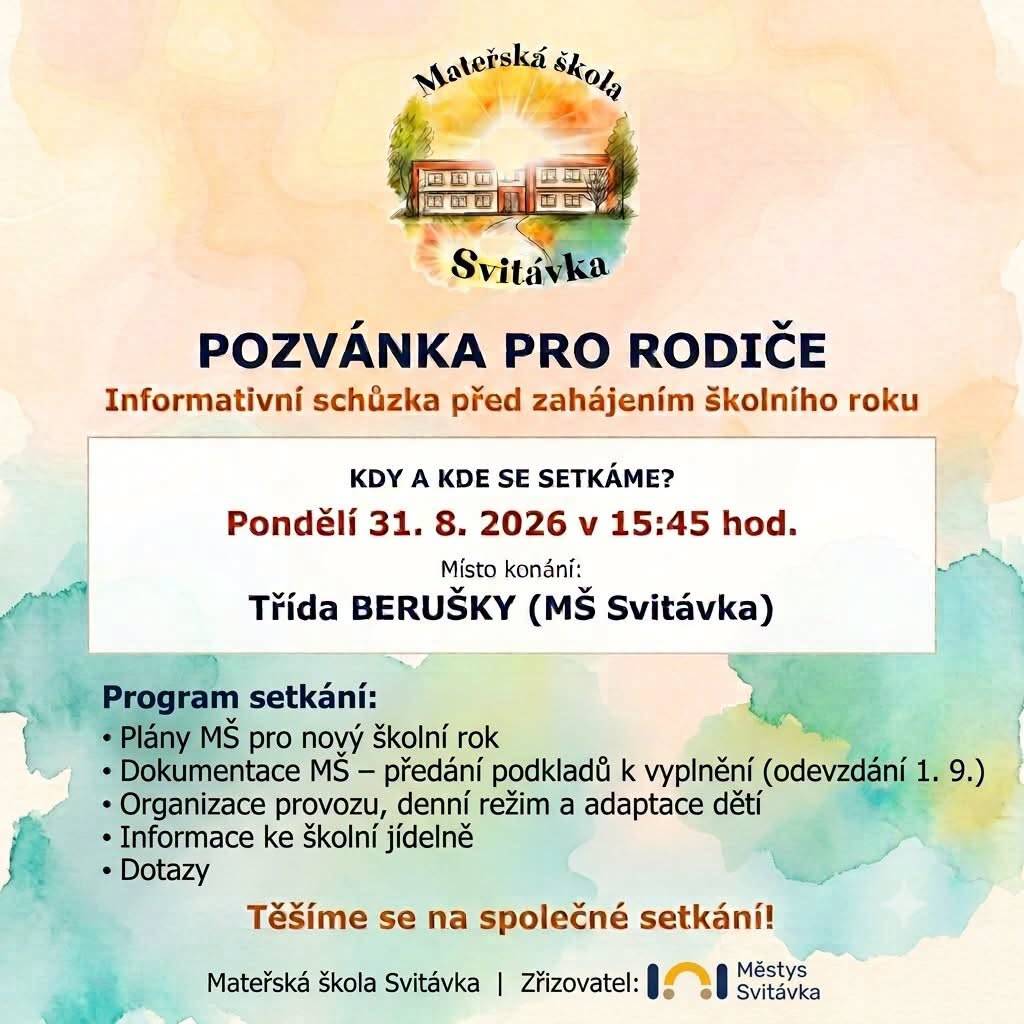 31.08.2026   15:45 v MŠ