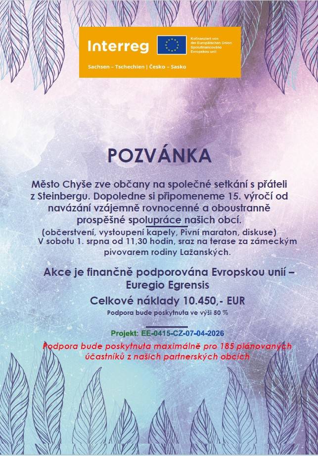 Pozvánka na setkání s přáteli ze Steibergu