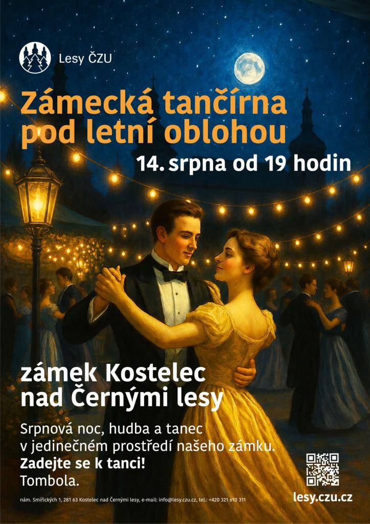 Přijďte si užít letní večer plný hudby, tance a dobré nálady na nádvoří černokosteleckého zámku.