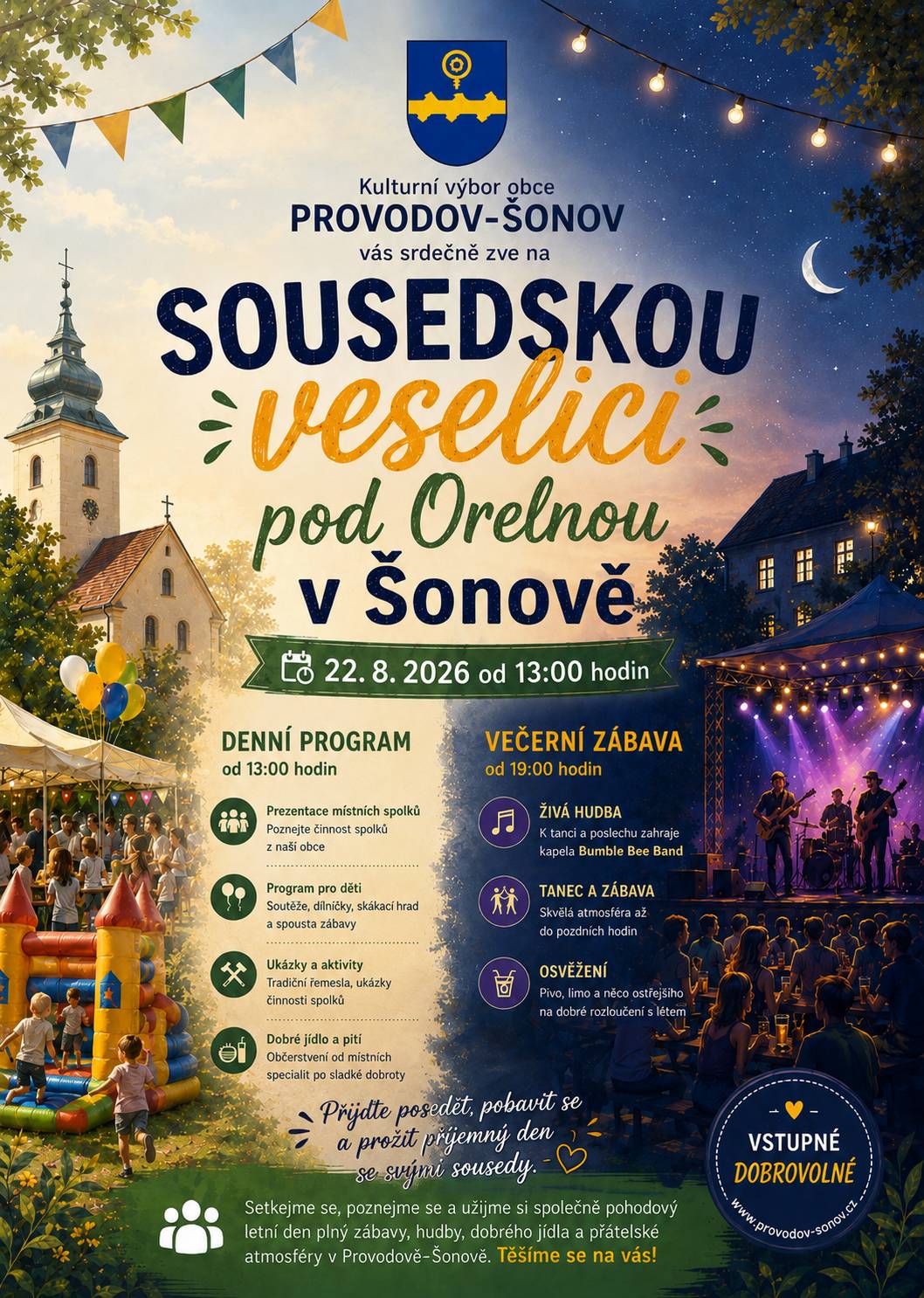Vážení přátelé, přinášíme další prázdninové aktuality: 👉 pozvánku na Sousedskou veselici v Šonově 👉 pozvánku na otevření koupaliště v Novém Městě nad Metují 👉 pozvánku na výstavu v galerii Zázvorka v Novém Městě nad Metují 👉 informace o železniční výluce (viz níže) Přejeme pohodové léto🌞. #obecprovodovsonov #aktuality --------------------------------------------- Dobrý den, dovoluji si Vás informovat o opatření po dobu výluky v úseku Týniště nad Orlicí - Opočno pod Orlickými horami - Náchod ve dnech 08.08.2026 - 14.08.2026 viz vývěska a výlukový jízdní řád.  Všechny uvedené vlaky budou po dobu výluky nahrazeny náhradní autobusovou dopravou dle výlukového jízdního řádu. Odjezdy a příjezdy náhradní autobusové dopravy jsou organizovány dle výlukového jízdního řádu. Výluka může mít vliv na návazné přípoje a přípoje v systému IDS. Trasa NAD je plánována včetně aktuálních uzavírek. Informace jsou přiloženy v příloze. Za komplikace způsobené výlukovou činností se omlouváme. Tomáš Fiala technolog NAD České dráhy, a. s., Oblastní ředitelství osobní dopravy Střed Oddělení technologie a jízdního řádu Riegrovo náměstí 914/2, 500 02 Hradec Králové M +420 725 552 380 fialat@gr.cd.cz www.cd.cz