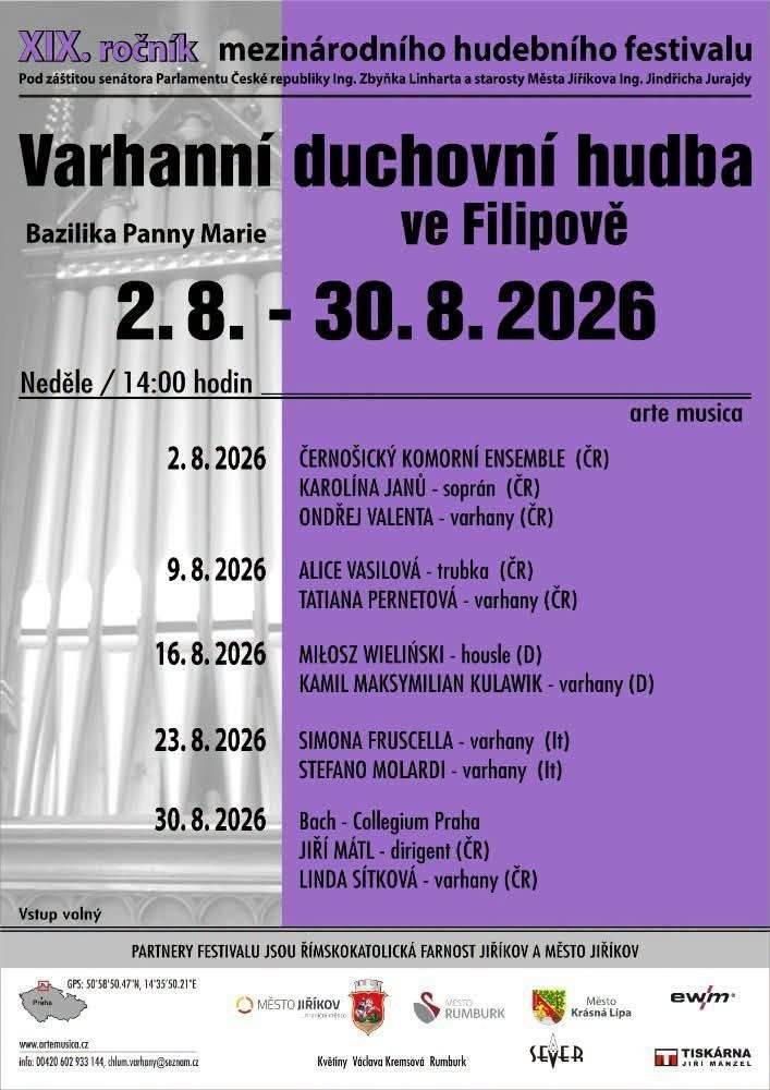 Dnes od 14 hod. proběhne zahajovací koncert letošního, již 19. ročníku