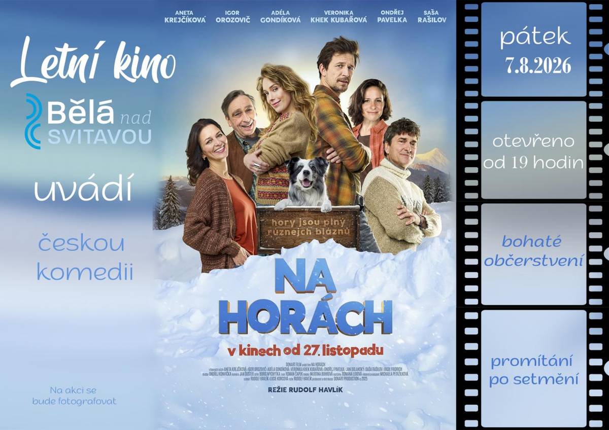 Zveme vás na letní kino, které se koná 7. srpna 2026.