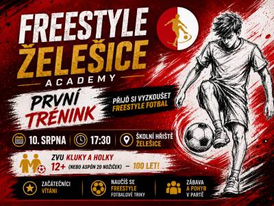 V pondělí 10. srpna od 17:30 na multifunkčním hřišti naproti ZŠ a MŠ proběhne první trénink freestyle fotbalu. Zváni jsou všichni kluci i holky! Více informací o přihlášení v letáku.