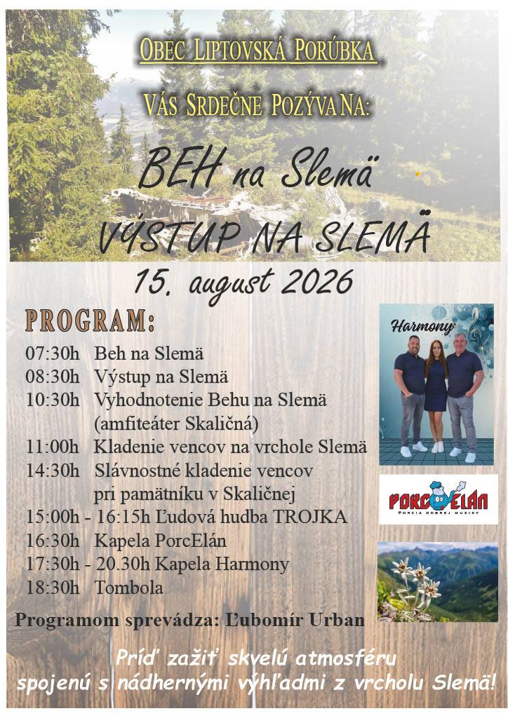 Výstup na Slemä 2026 a Beh na Slemä