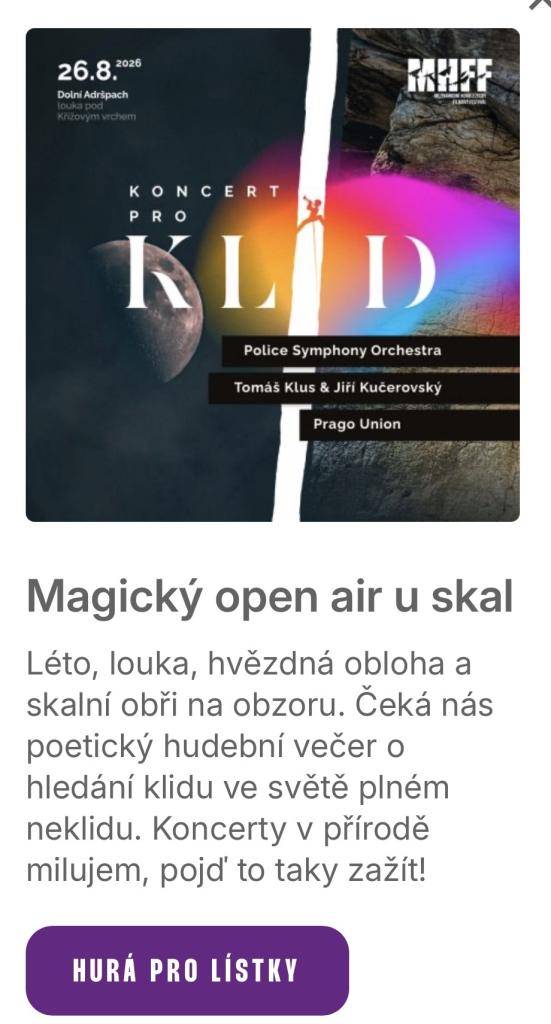 Losování o 30 volných vstupenek na koncert PSO a hvězdných hostů.