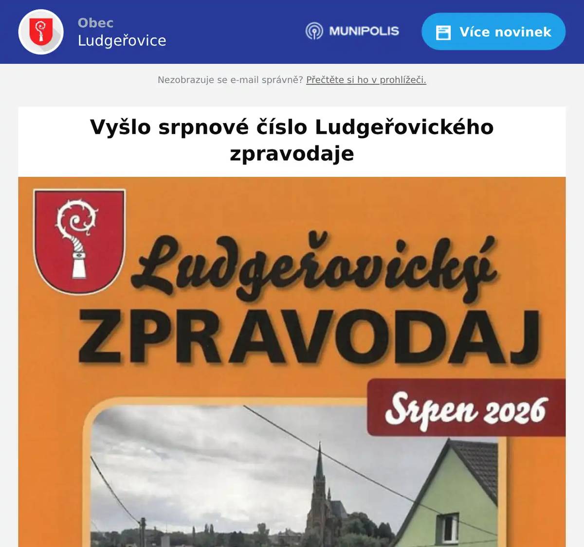 Obsahuje slovo starosty obce, rubriku Hlas Ludgeřovic, články z Lípová festu, akcí klubů důchodců, zahrádkářů a dalších, o ocenění úspěšných žáků a slavnostním rozloučení deváťáků, pozvánky na nové akce (myslivecké odpoledne, Ludgery fest, koncert SHF) a další.