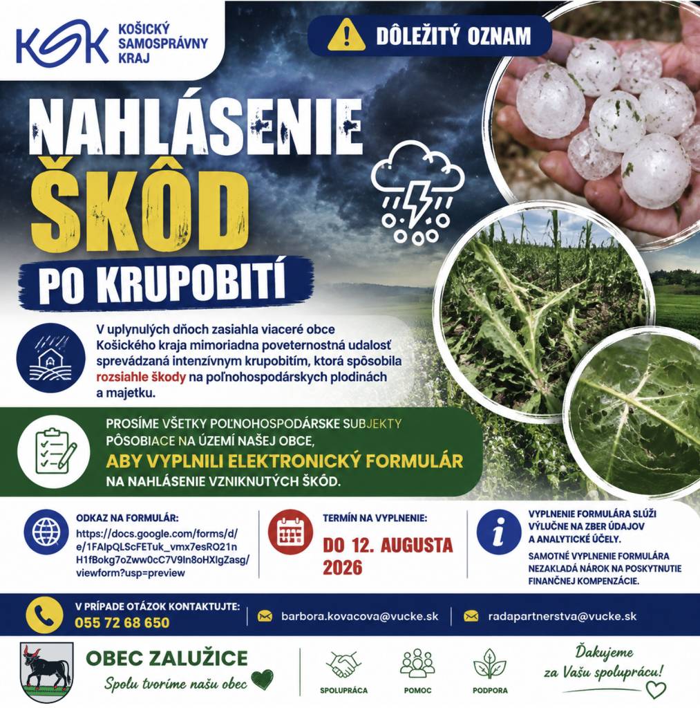 Košický samosprávny kraj zbiera informácie o vzniknutých škodách, aby získal čo najpresnejší prehľad o ich rozsahu a mohol rokovať s Ministerstvom pôdohospodárstva a rozvoja vidieka SR o možnostiach riešenia vzniknutej situácie.
