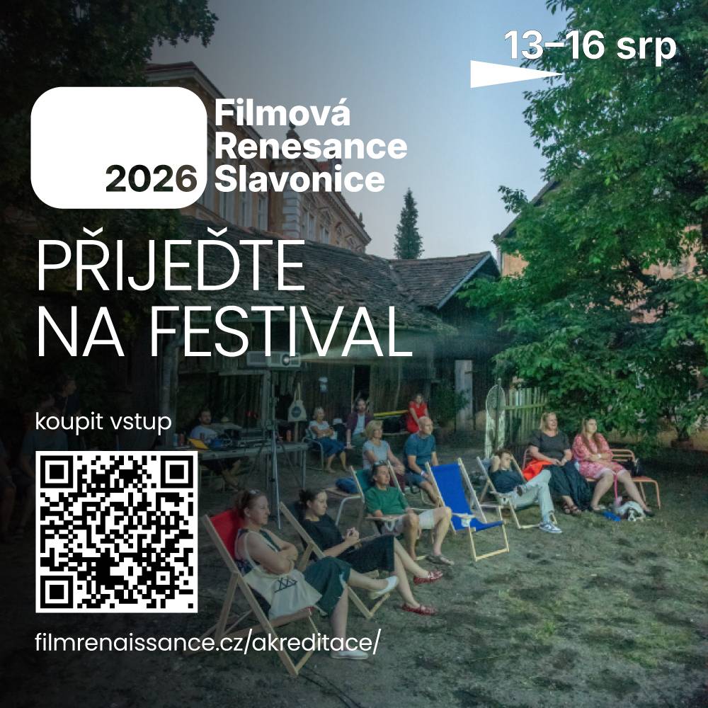 Filmový festival Film Renaissance ve Slavonicích konaný ve dnech 13. - 16. 8. 2026. Těšit se můžete na pečlivě vybraný filmový program, zajímavé hosty, společná setkání a jedinečnou festivalovou atmosféru.  Více informací o vstupném a aktuální program:    https://filmrenaissance.cz/akreditace/
