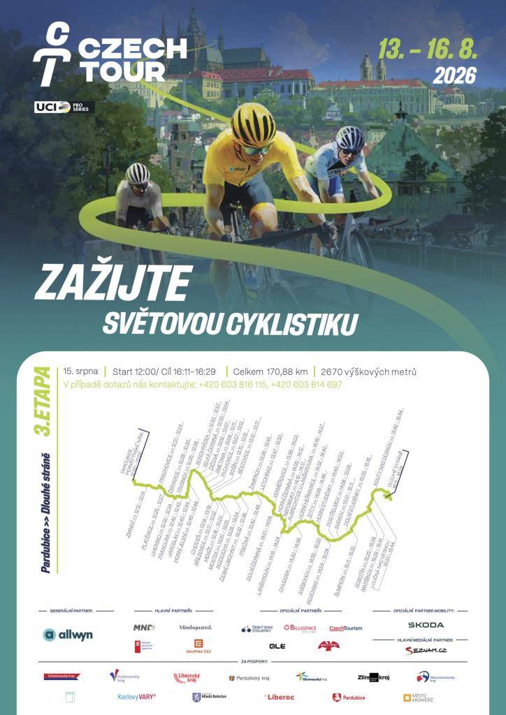 - 13 - 16.8.2026  - cyklo závod  - Pardubice - Dlouhé Stráně