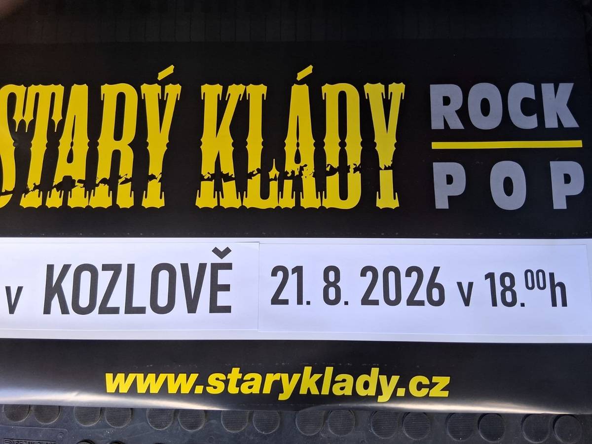 Kapela Starý klády vás srdečně zve v pátek 21.8.2026  na koncert od 18.00 hodin v Kozlově.