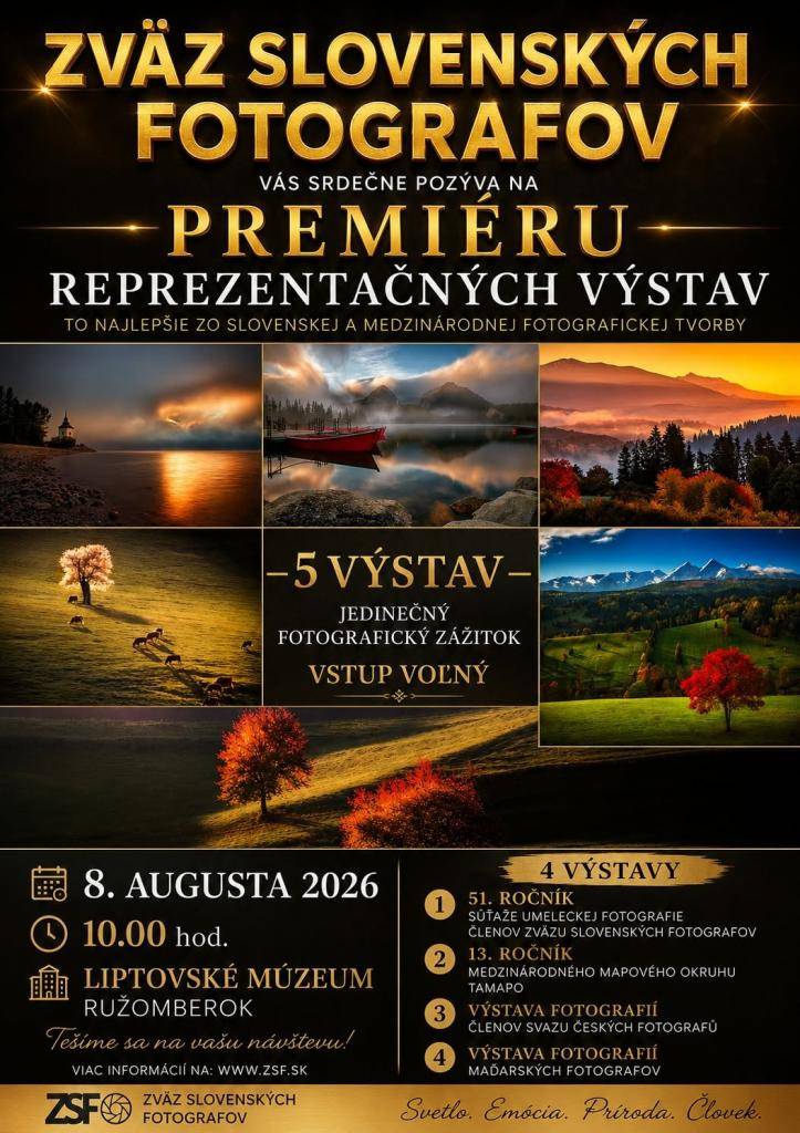 Liptovské múzeum Vás spoločne s partnermi pozývajú na vernisáž štyroch fotografických výstav s medzinárodnou účasťou.