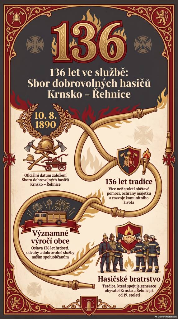 Sbor dobrovolných hasičů v Krnsku a Řehnicích zažil v posledních letech období klidu, ale dnes říkáme: "Dost bylo útlumu!"  S přicházejícím 136. výročím (ke dni 10.08.2026) našeho sboru startujeme novou etapu.