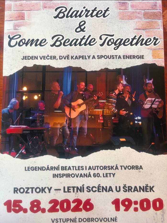 jeden večer, dvě kapely a spousta energie    legendární Beatles i autorská tvorba inspirovaná 60. lety