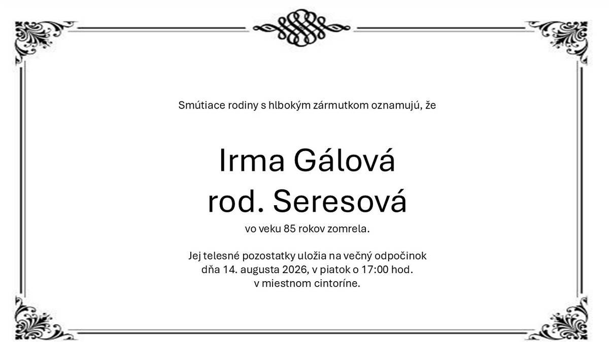 Zverejnené so súhlasom rodiny