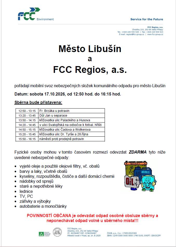 Více informací naleznete v letáčku