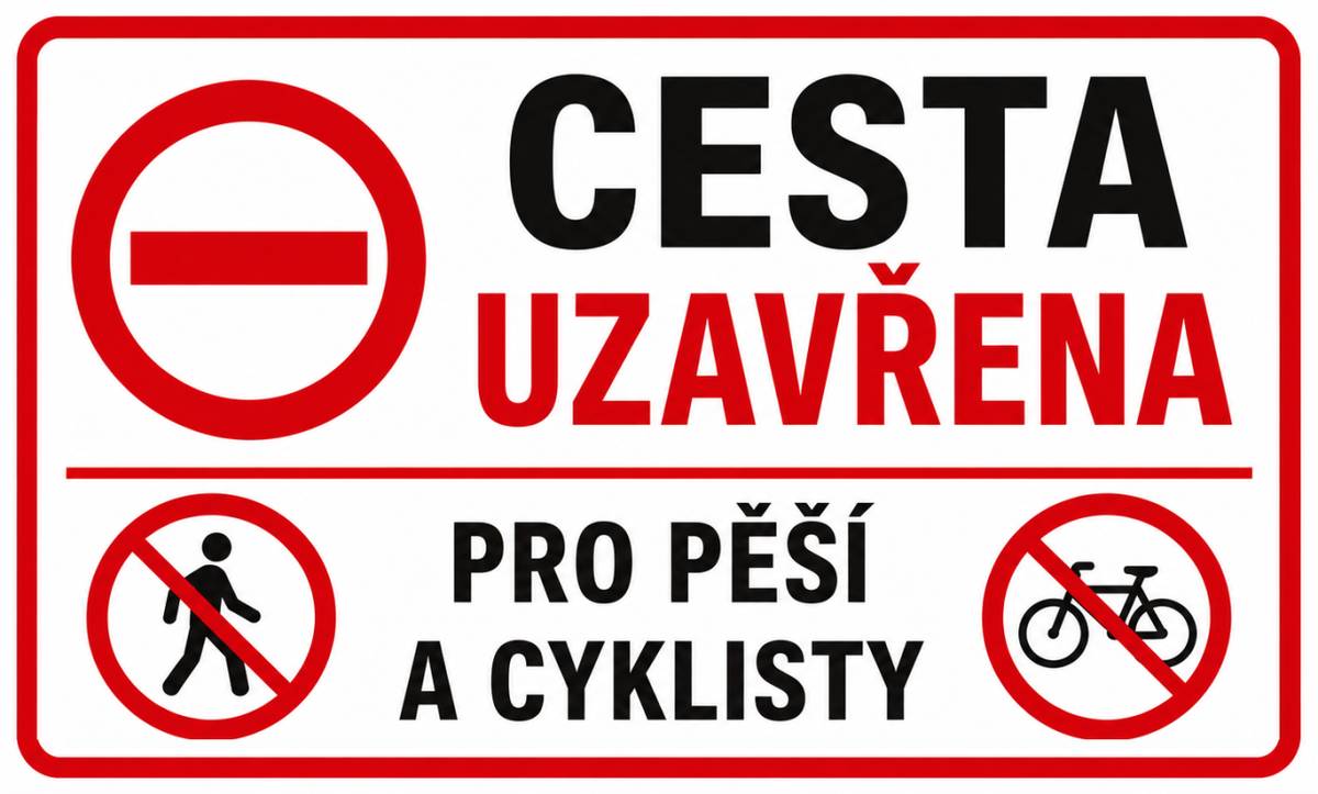 Oznamujeme, že z důvodu rekonstrukce opěrných zdí je od úterý 11. srpna až do odvolání pro pěší i cyklisty zcela uzavřena pěšina kolem řeky za fotbalovým hřištěm. Děkujeme za pochopení.