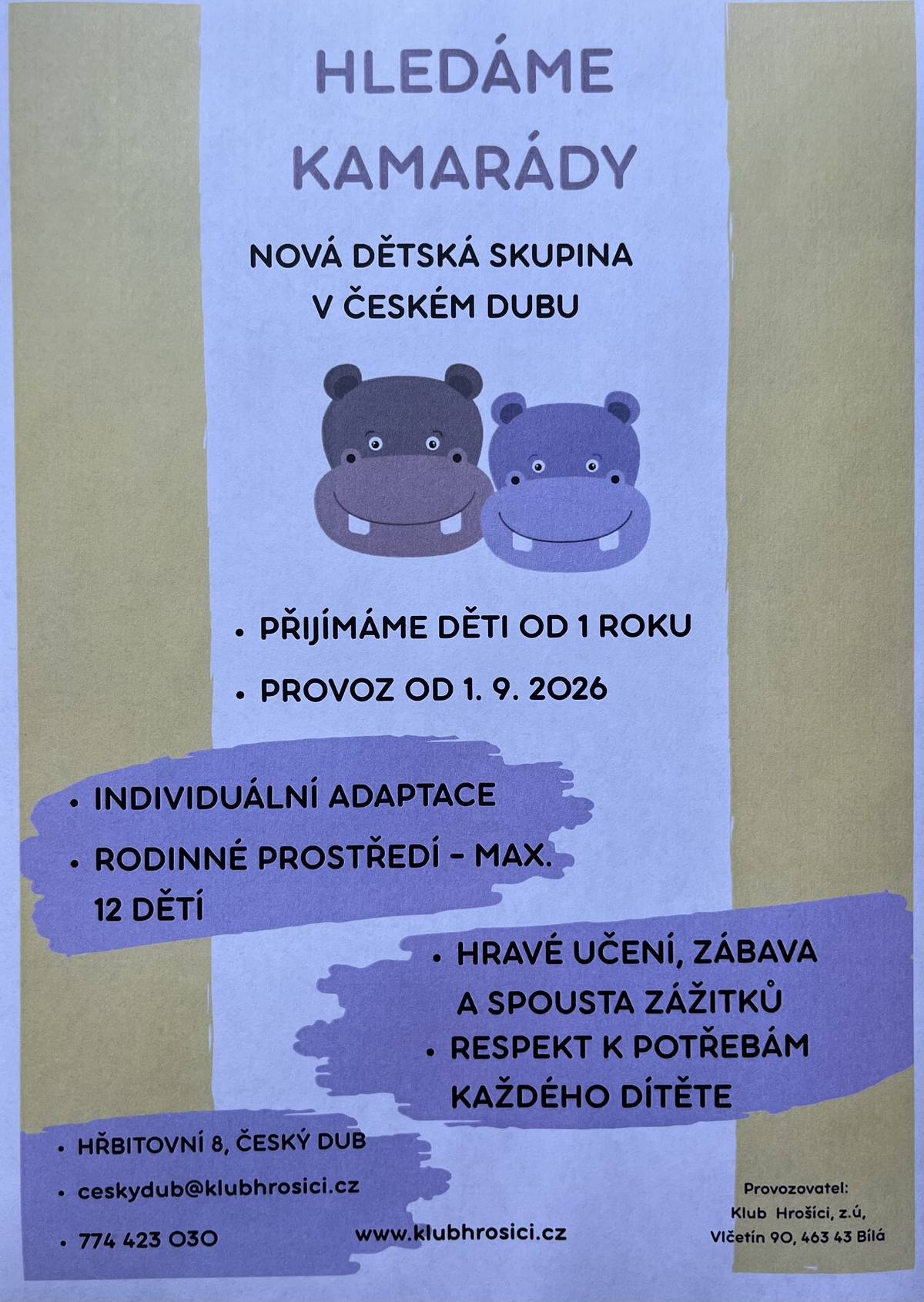 Více informací v příloze.
