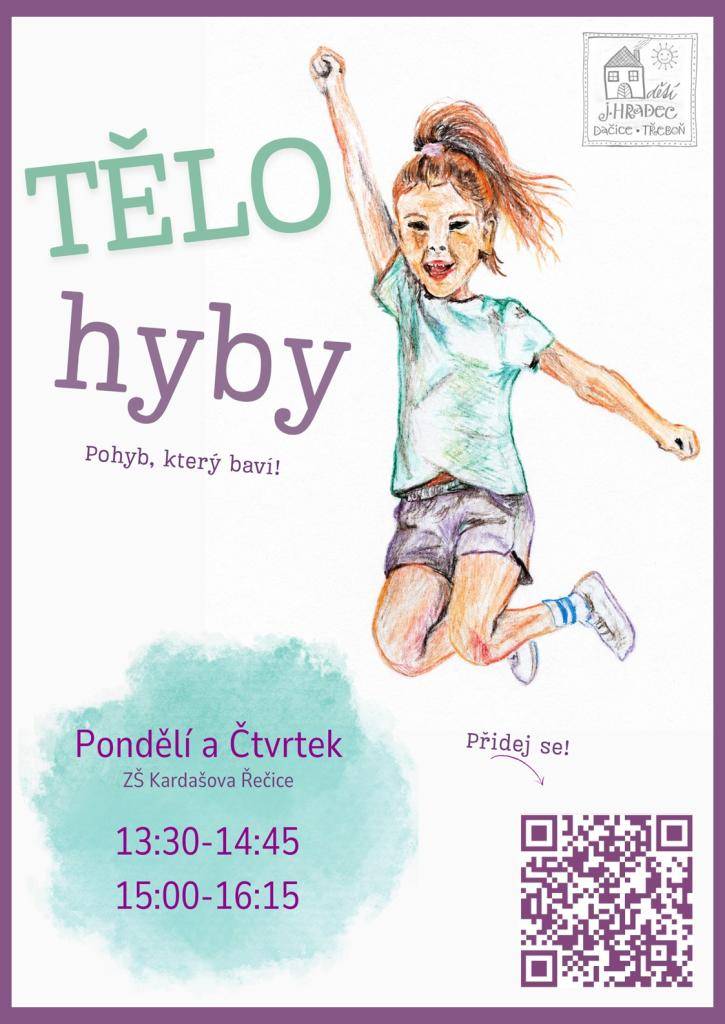 Nový pohybový kroužek v  Kardašově Řečici -TĚLOhyby (pondělí a čtvrtek 13.30-14.45, 15:00-16:15)