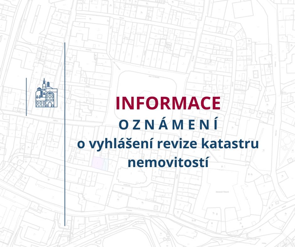 Katastrální úřad pro Pardubický kraj, pracoviště Svitavy, zahájí od 17. srpna 2026 rozsáhlou revizi katastru nemovitostí v katastrálním území Moravská Třebová. Kontrola údajů a práce v terénu potrvají přibližně do 30. června 2028. Během této doby budou zaměstnanci katastrálního úřadu revidovat soulad údajů katastru se skutečným stavem v terénu. Více informací Oznámení o vyhlášení revize katastru nemovitostí - Moravská Třebová