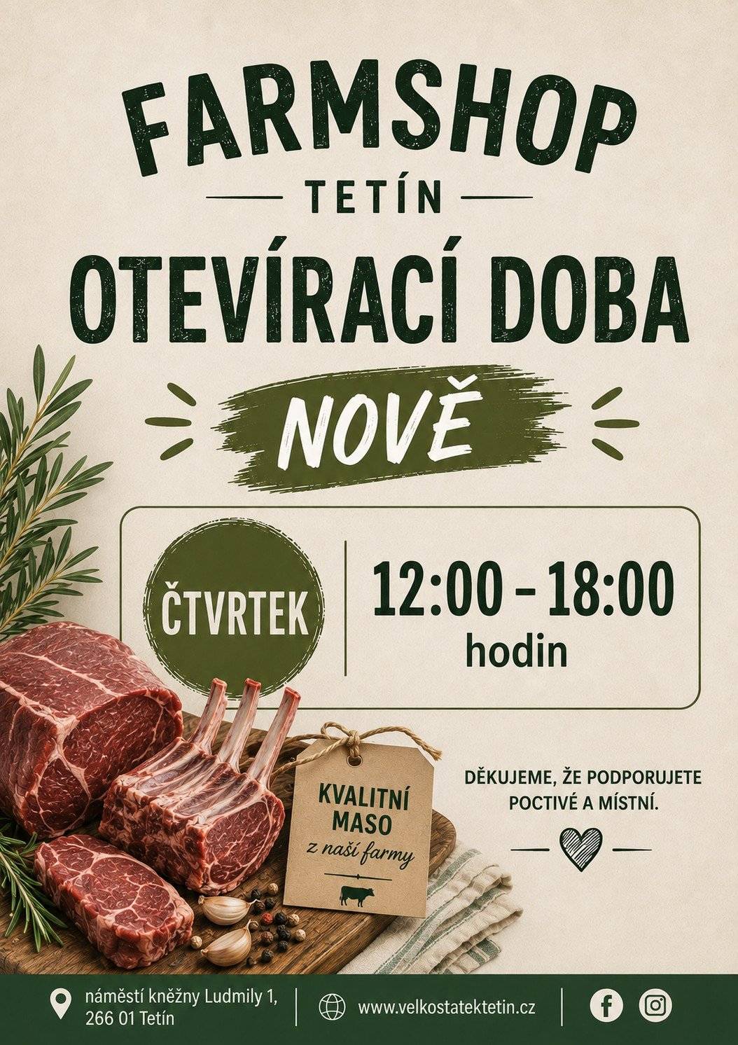 od 20.8.2026 otevřeno každý čtvrtek od 12:00 - 18:00