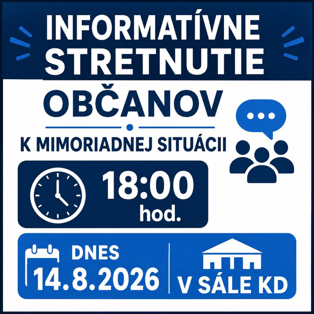 14.8.2026 o 18:00hod. v sále KD
