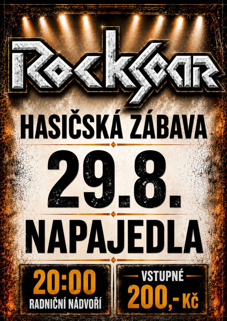 V pátek 29. srpna od 20:00 hodin na Radničním nádvoří zahraje kapela Rocksoar