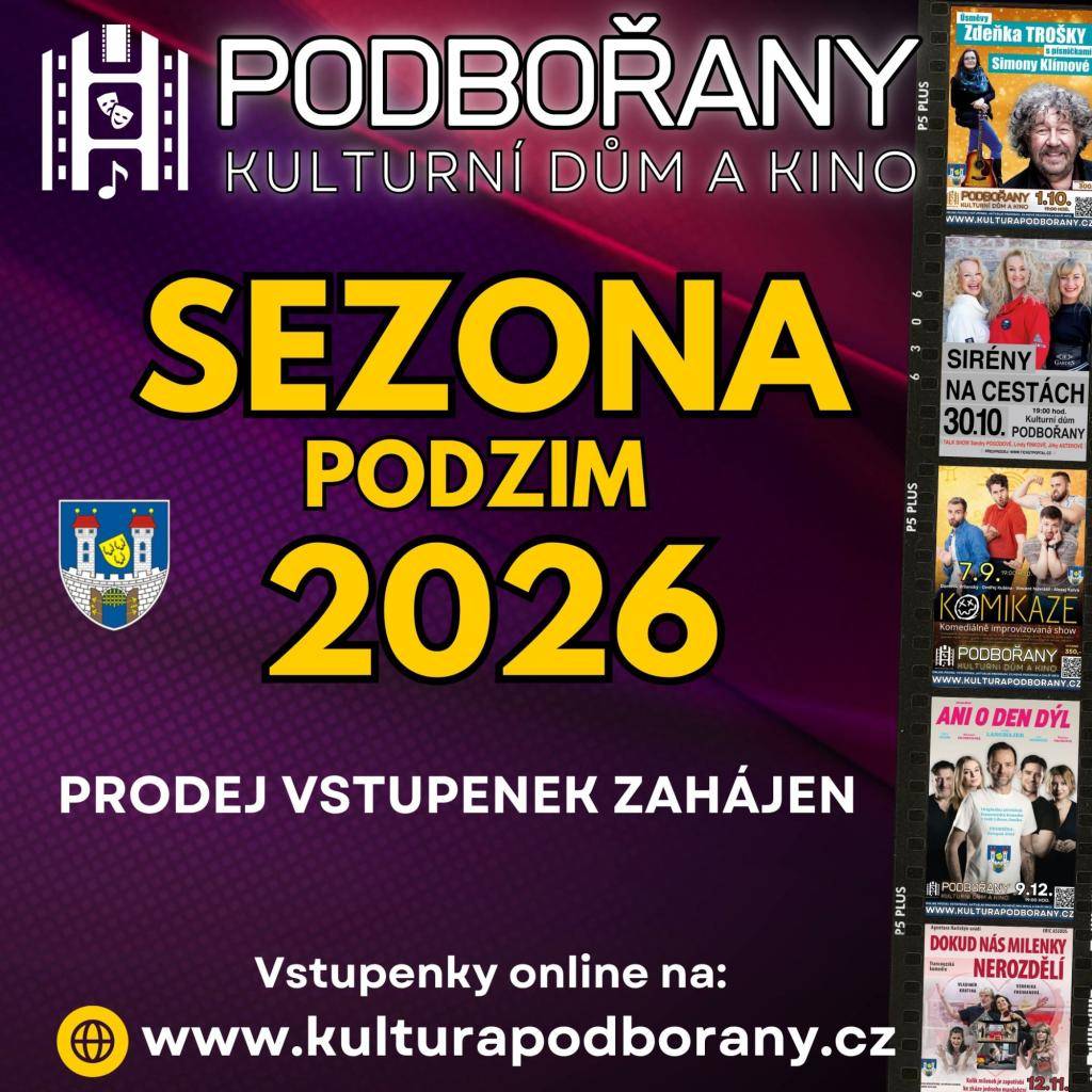 Nová sezona v Kulturním domě Podbořany nabídne komedie, talk show, koncerty i program pro děti.