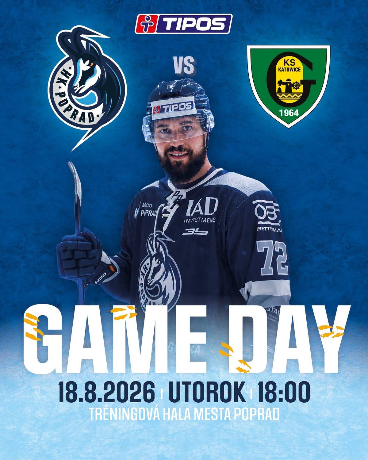 🏒Prvý prípravný zápas HK Poprad pred novou sezónou proti tímu GKS Katovice odohrajú kamzíci už dnes - v utorok 18. augusta o 18.00 hod. v tréningovej hale. 🏟 Pri dohode so súperom vyhoveli Popradčania požiadavke Katovíc, aby sa prvý zo vzájomných prípravných zápasov odohral v Poprade. Z organizačných dôvodov sa však duel uskutoční v tréningovej hale, ktorej kapacita je obmedzená na 300 divákov. ‼️Keďže počet permanentkárov prevyšuje počet kapacity haly, vstup do haly bude umožnený prvým 300 držiteľom permanentiek, ktorí prídu na zápas a predaj jednorazových vstupeniek sa z toho dôvodu konať na tento zápas nebude. Vstup do haly bude pre fanúšikov sprístupnený od 17. hodiny cez označené vchody. 📺Pre všetkých ostatných fanúšikov klub pripraví online stream zo zápasu. Viac informácií o jeho podobe a možnostiach HK Poprad prináša na webových stránkach a na sociálnych sieťach. Budete fandiť na tribúne alebo pri obrazovkách? 😉
