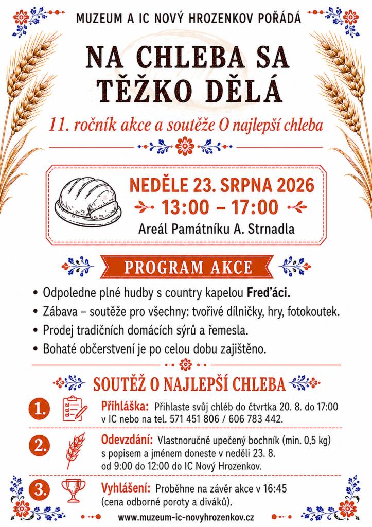 - Týden kultury na Valašsku  - Pozvánka Muzea a IC Nový Hrozenkov na páteční a nedělní akci