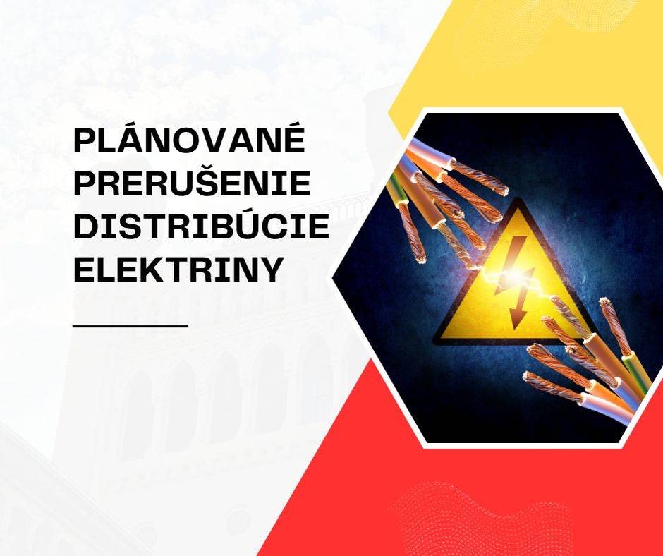 OZNAM - prerušenie distribúcie elektriny 24.08.2026