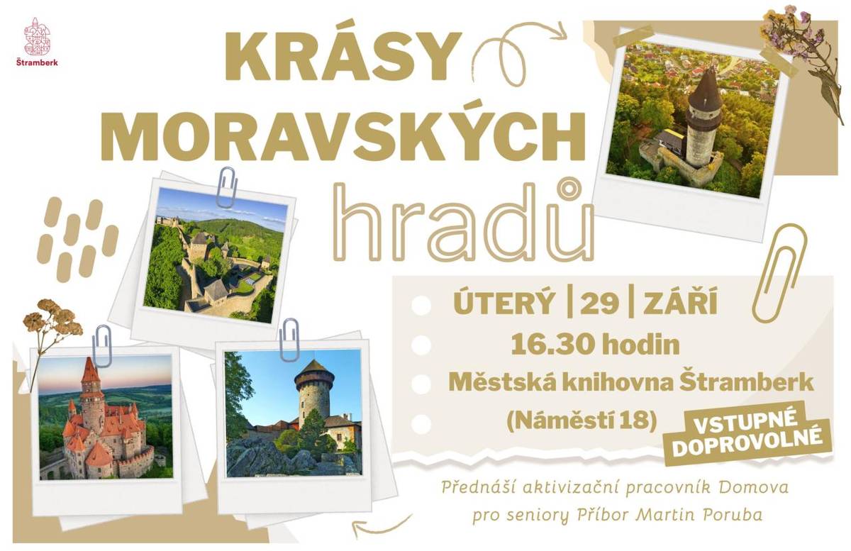 Přednáší aktivizační pracovník Domova pro seniory Příbor Martin Poruba.     Vstupné dobrovolné.