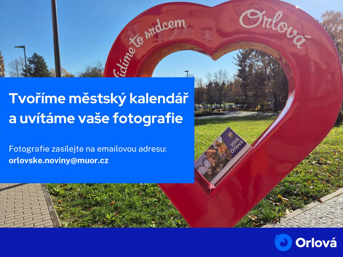 Máte Orlovou zachycenou na fotografii v kterémkoliv ročním období a chcete ji ukázat v kalendáři? Zašlete nám ji! Vybrané fotografie budou zařazeny do připravovaného stolního městského kalendáře na rok 2027, přičemž u každého snímku uvedeme jméno autora. Snímky by měly být ideálně pořízeny na šířku v poměru stran 3:2 nebo 4:3 ...