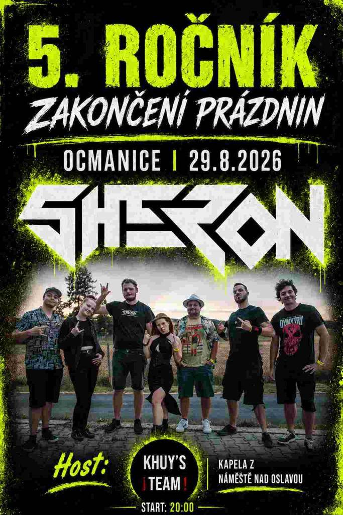 V Ocmanicích se 29. srpna 2026 koná zakončení prázdnin s večerní zábavou.
