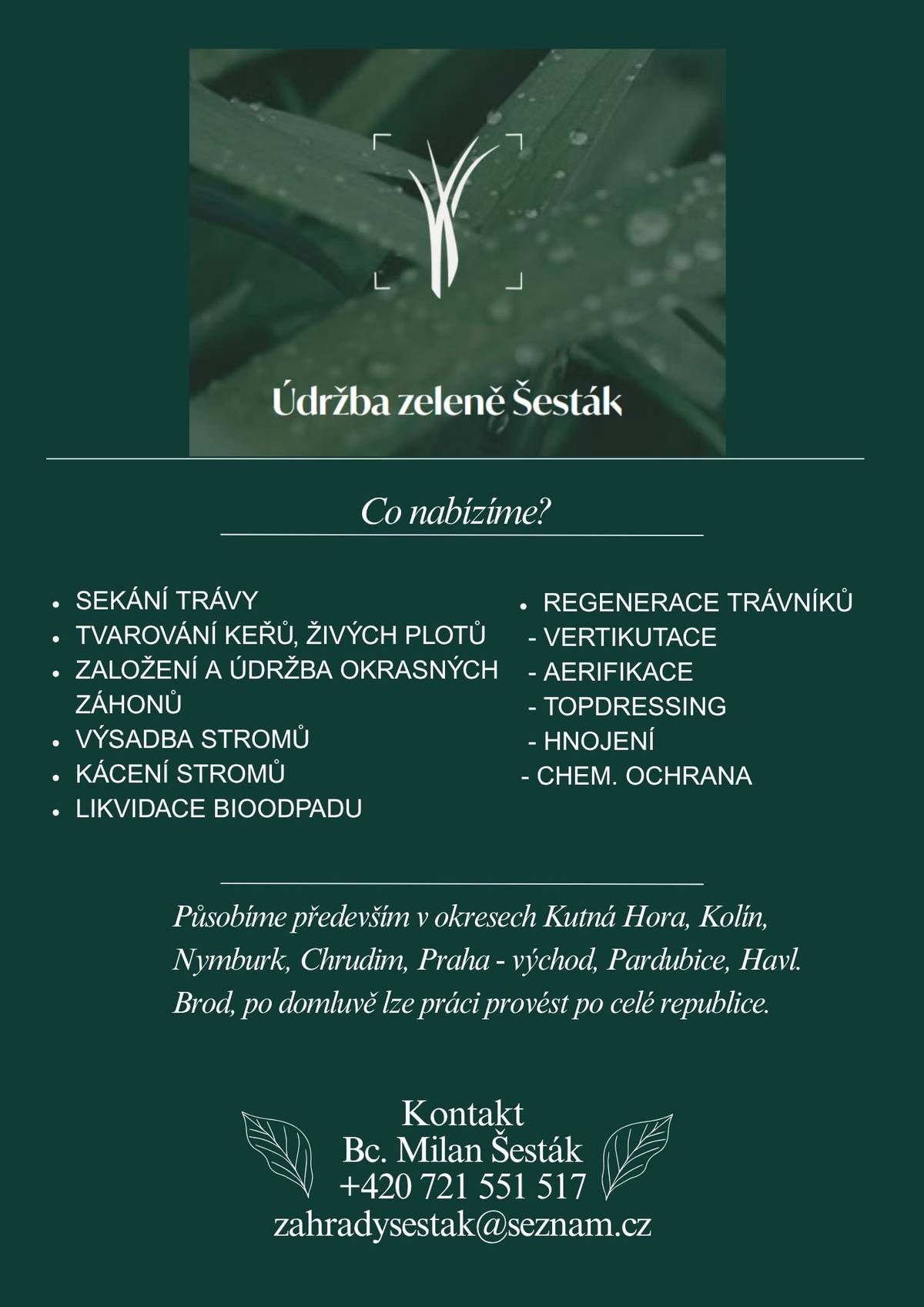 Nabídka zahradnických prací
