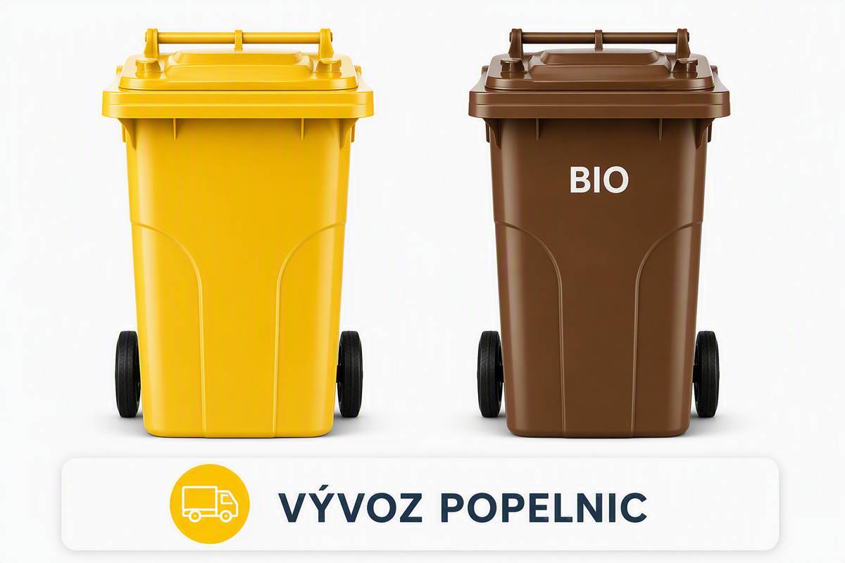 Zítra a pozítří je v plánu vývoz žlutých (plasty - 19.8.2026) a hnědých (bio - 20.8.2026) popelnic. Tak nezapomeňme:)