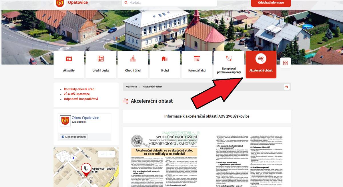 Na stánky obce jsme přidali dlaždici Akcelerační oblast. Na tomto místě budeme postupně přidávat veškeré informace k tomuto tématu. S případnými dotazy se neváhejte obracet na starostu, místostarostu nebo své zastupitele.
