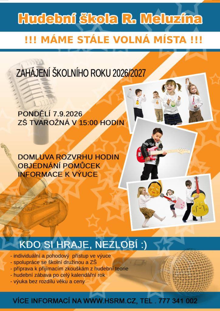V pondělí 7. září v 15:00 v ZŠ Tvarožná.