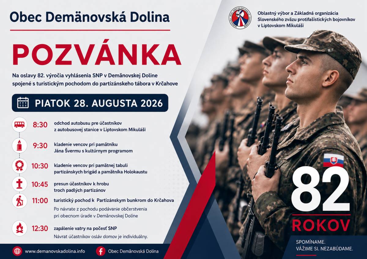 Pozvánka na oslavy SNP